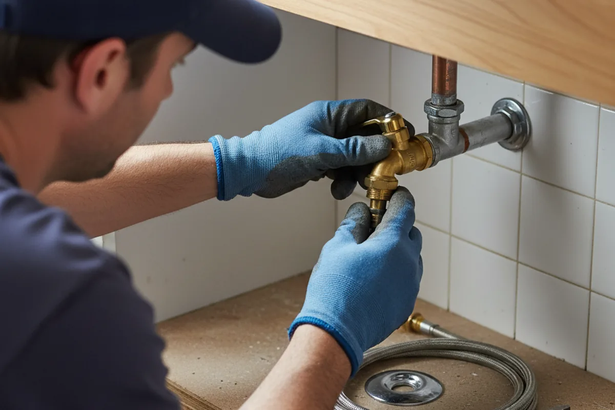 Shutoff valve and fitting work during Faucet and Fixture Repair in Atlas